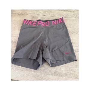 Nike Gray and Pink Athletic Shorts Size M